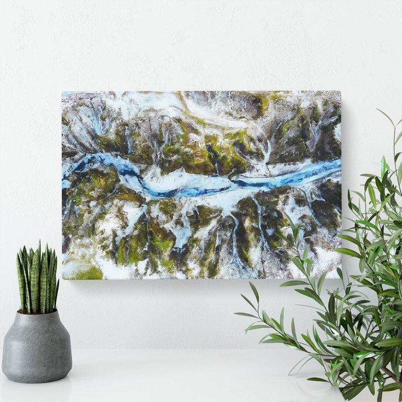 Mountain Ravine In Iceland - Wrapped Canvas, 50cm H x 76cm W x 3cm D
