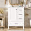 Meuble-lavabo de 24,8 po avec lavabo en céramique, armoire autoportante moderne avec porte à fermeture en douceur, tiroir profond, tiroir peu profond et tiroir large pour un rangement peu encombrant-397035580
