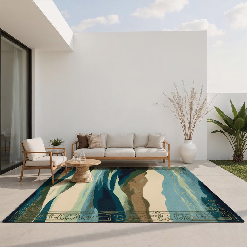 Aurora Whispers Indoor And Outdoor Area Rug, Rectangle 2' x 3'
