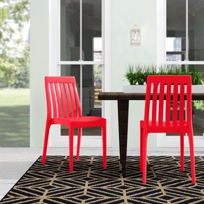 Kenno Anyfer Stacking Patio Dining Side Chair