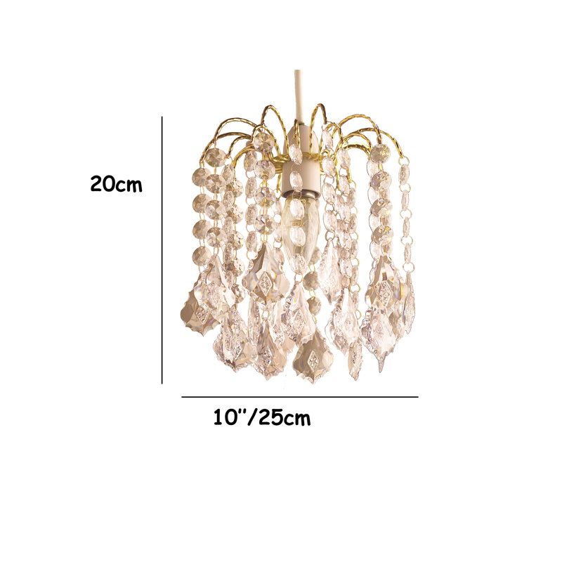 1 - Light Gold Crystal Pendant