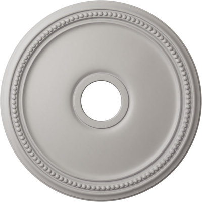 Endurathane Diane Ceiling Medallion, 18"OD x 3 5/8"ID x 1 1/8"P (Fits Canopies up to 5 3/8"), Hand-Painted Ultra Pure White Finish