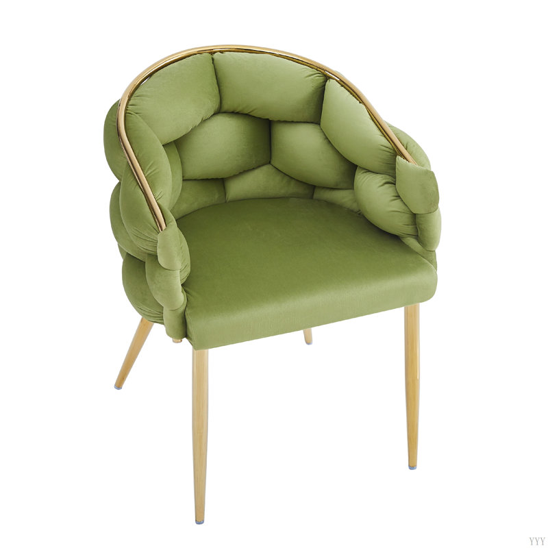 Fauteuil d'appoint de luxe Elouise, Velours vert