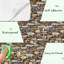 Papier peint auto-adhésif mural auto-adhésif amovible pour mur de pierres rustiques gris naturel
