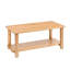 Table basse en bois massif avec rangement à 2 niveaux Tocoloma-136870544