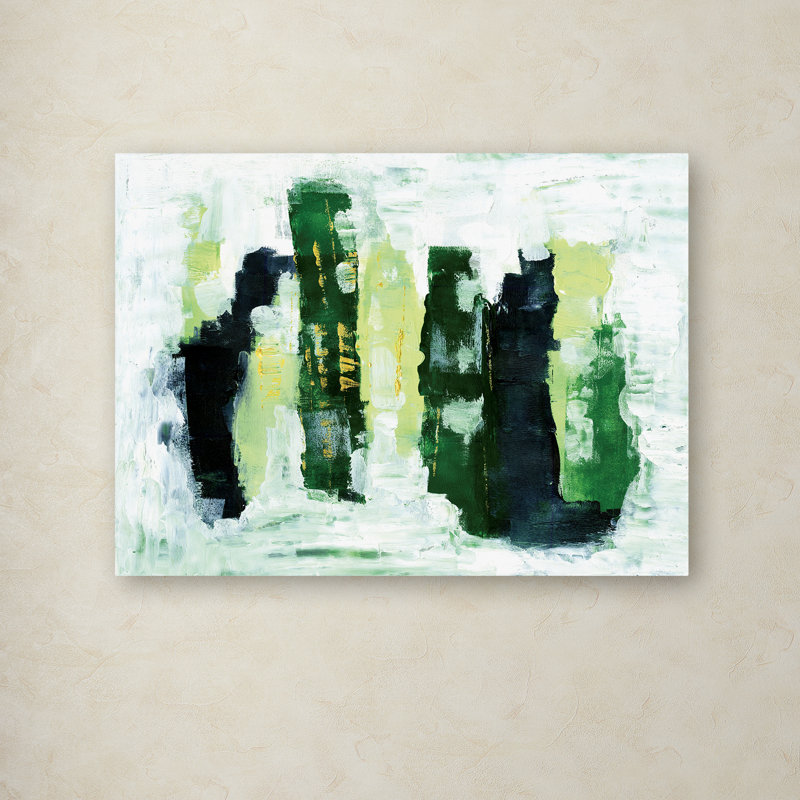 « abstract 1 green », impression sur toile tendue, H 14 po x l 19 po x P 2 po