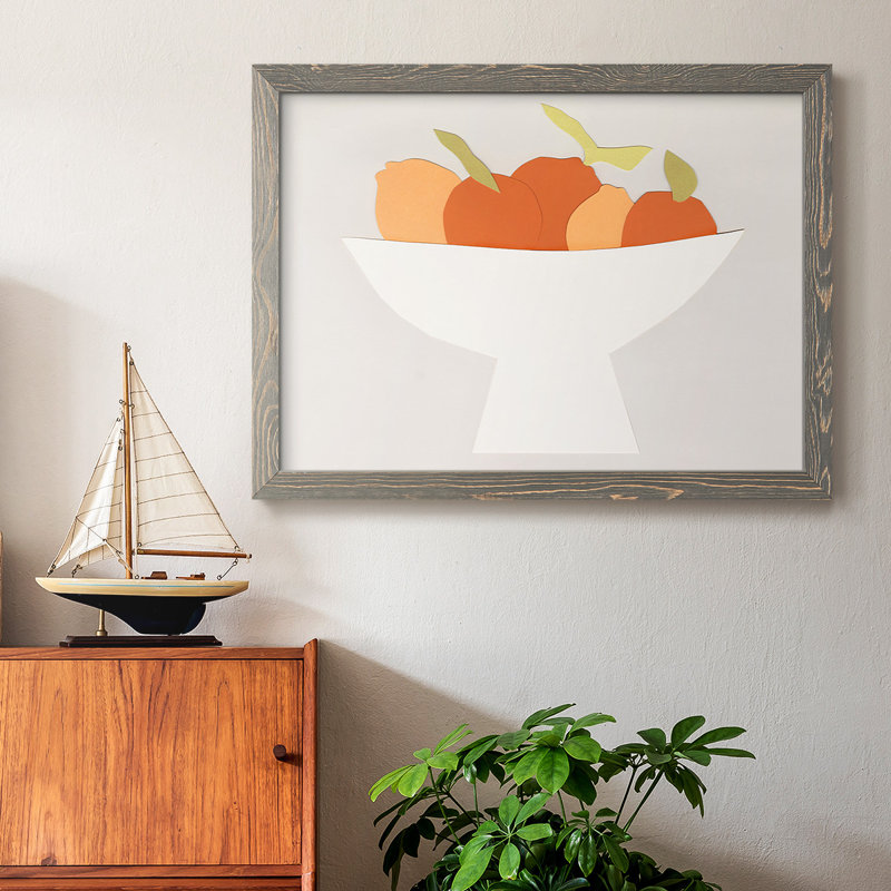 «Sumo Citrus I», reproduction d'art sur toile simple, Encadré gris, H 18 po x l 26 po x P 1,5 po