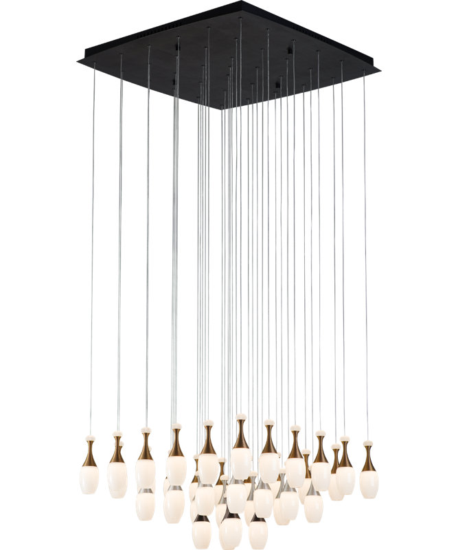 Lustre à niveaux 36 lumières DEL Bolland