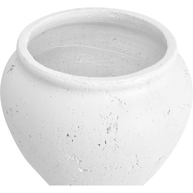 Nisso Handmade Concrete / Cement Table Vase, White