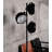 Three Adjustable Spotlight Black Metal Floor Light Fixture