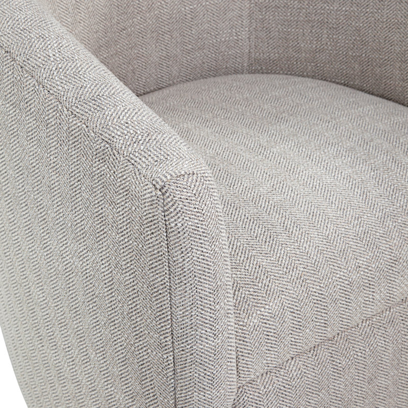 Fauteuil demi-tonneau pivotant Lainey, Beige