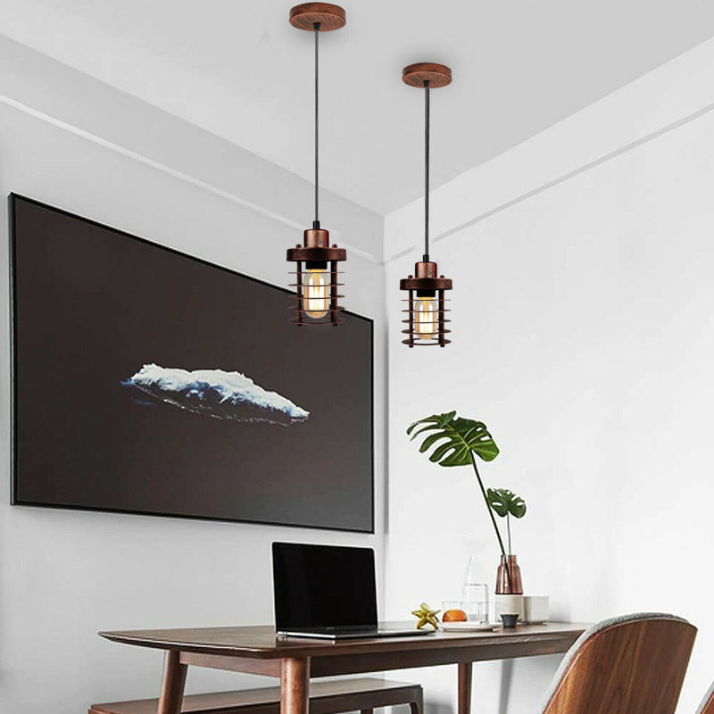 Becnel 1 - Light Single Pendant, Rustic Red