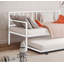 Lit de jour simple en métal 1pc avec lit gigogne de style contemporain avec structure complète en métal et fini blanc-159348761