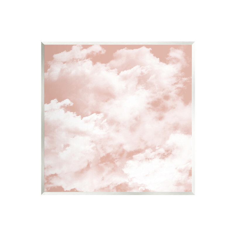 Pastel Pink Clouds MDF Wood Wall Art Plaque