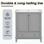 Armoire de salle de bain avec lavabo, portes et tiroir-457509883