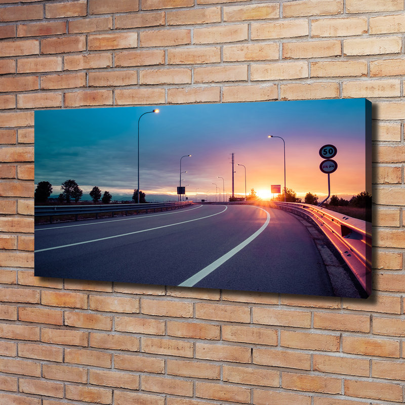 Highway 1 Piece Wrapped Canvas Wall Art