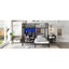 Lit superposé double au-dessus d'un lit simple en métal avec bureau pliant, garde-robe avec DEL, économie d'espace / réduction du bruit, noir