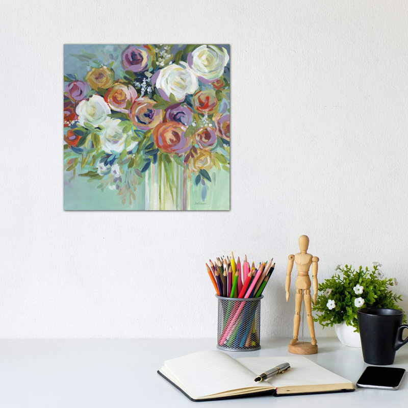 "confetti bouquet ii" par carol robinson-print, H 26 po x l 26 po x P 1,5 po, Toile tendue