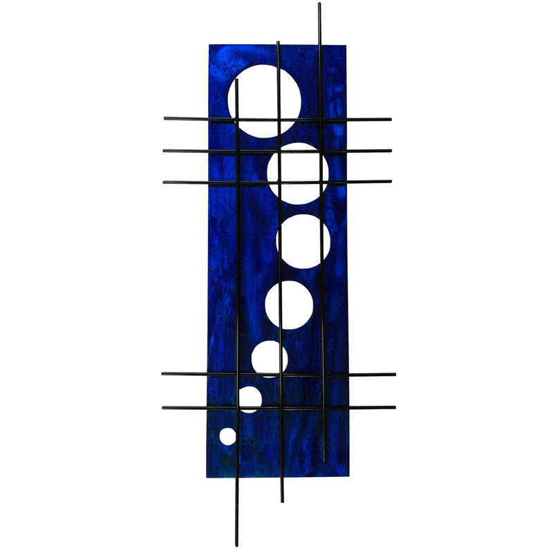 Meyerdirk Art Contemporary Steel Holy Stix Wall Art - Aged Blue, Aged Blue