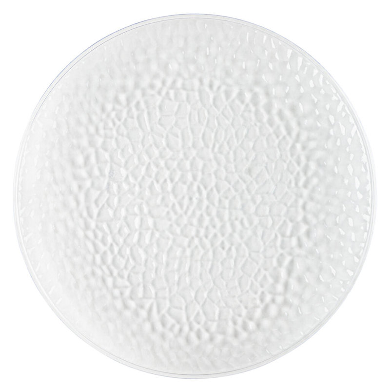 Assiettes martelées rondes 13 pouces Ecoqualité 32 invités