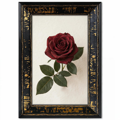 Beveled Picture Frame with Distressed Finish