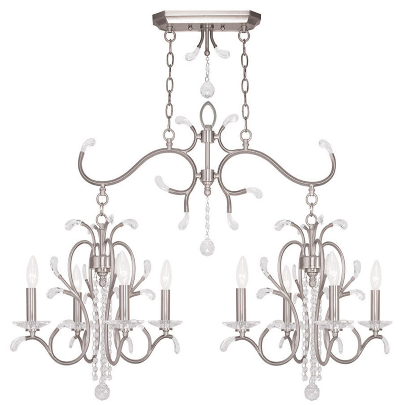 Lustre classique à 8 lumières de style bougie Jamiyl