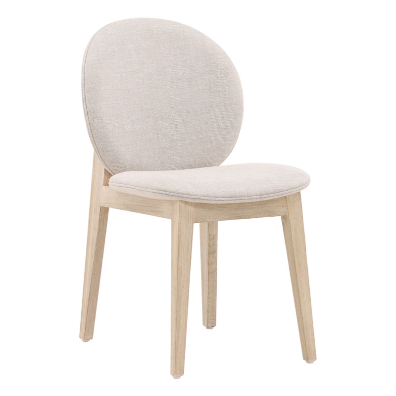 Laurence Linen Upholstered Ash Wood Dining Chair, Taupe