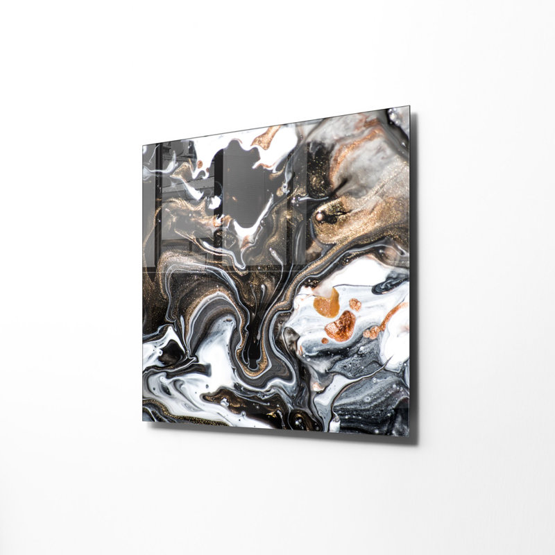 Elegant Decorative Tempered Glass Painting, 23.6 x 23.6 inches | 100% Tempered Glass, Thickness: 0.16 inches | Perfect for Home Decor, Living Room & Office | Modern Art Piece, Durable & Stylish