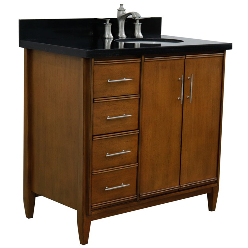 Ensemble de meuble-lavabo simple 37 po, Noir