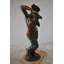 Statue de fille avec une coquille de bronze, taille: 18 po x 19 po x H 52 po