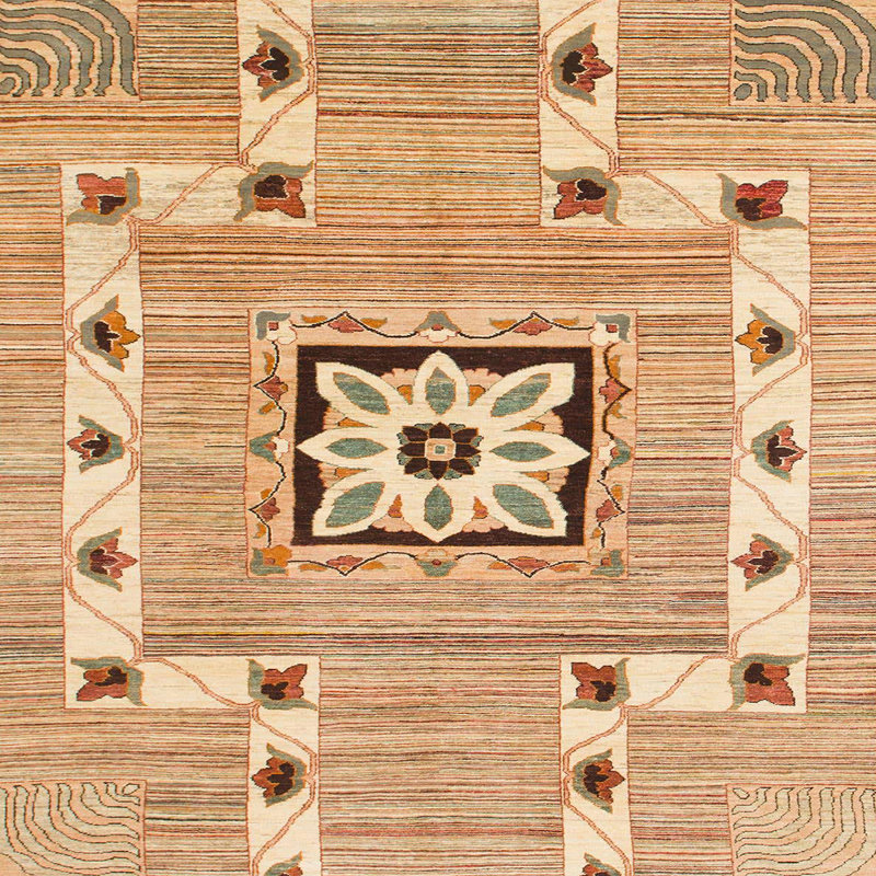 Tapis abstrait moderne 803, Carré 7 pi