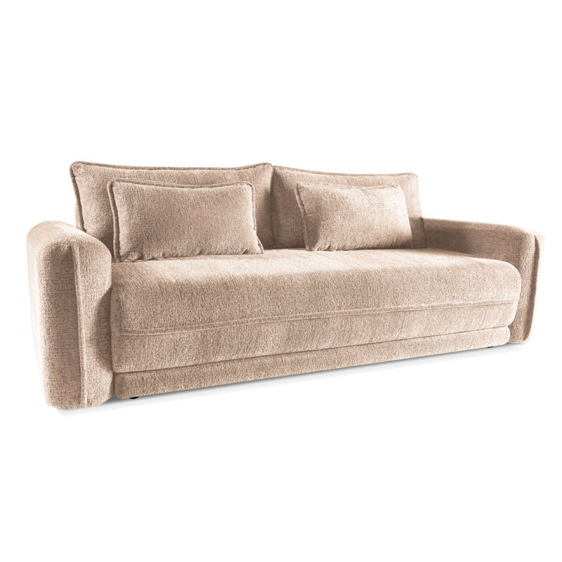 Taylir 3 Seater Chenille Sofa Bed, Beige