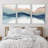 Pastel Watercolor Blue Paint Stroke Abstract Landscape- Framed Canvas Print Wall Art Work Home Decor-119018273-73380129