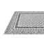 Tapis oriental noir / blanc à motif floral lavable à la machine avec envers antidérapant-1566683285