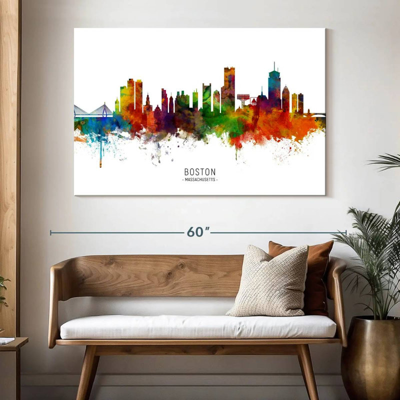 Sireci Boston Massachusetts Skyline I, 34" H x 51" W