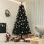 Arbre de Noël artificiel de 9 pi de hauteur, arbre de Noël non éclairé avec 2132 pointes de branches, ouverture automatique, base en acier, décoration des Fêtes pour le bureau personnel-118034236-118034234