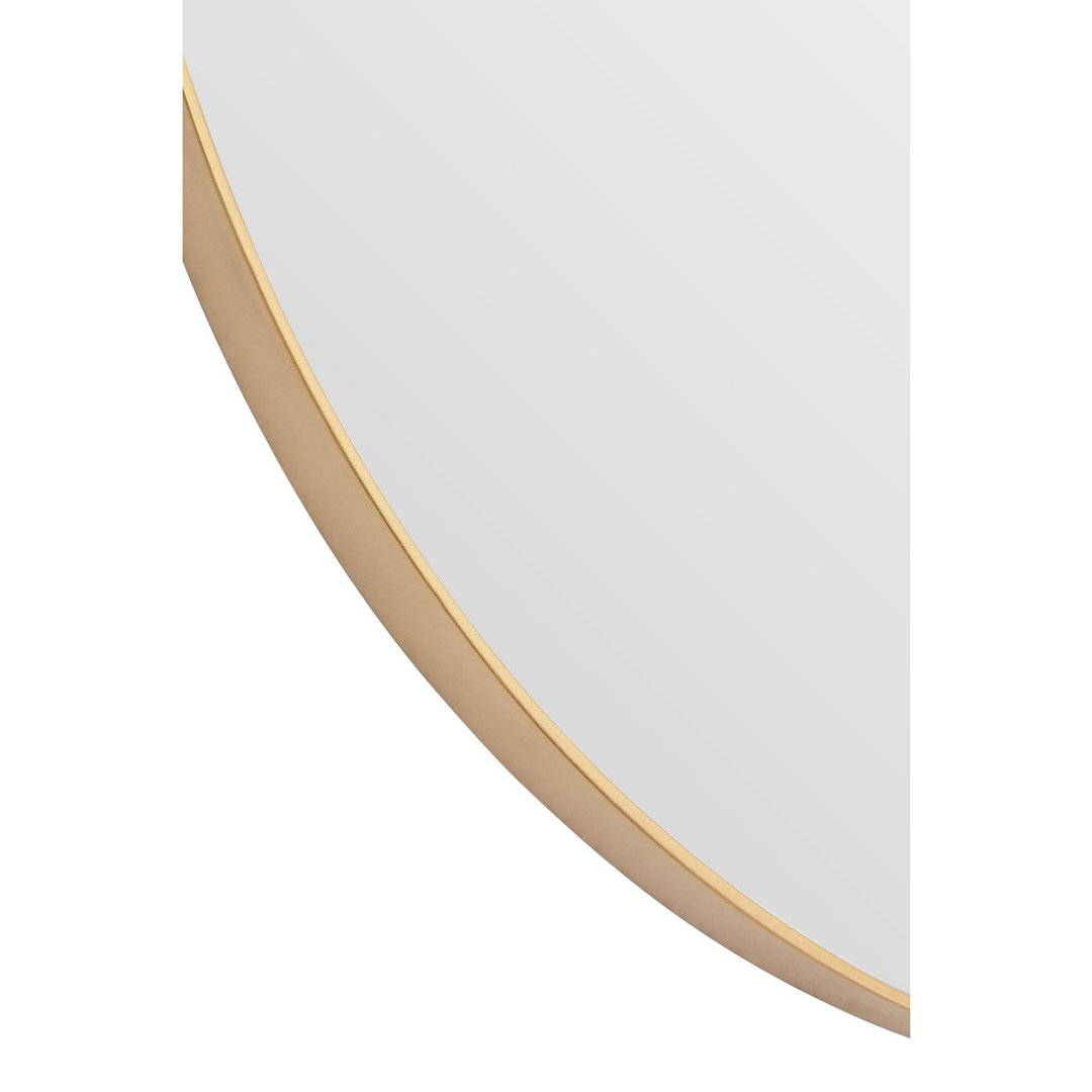 Bohara Oval Framed Wall Mounted Accent Mirror in Gold
