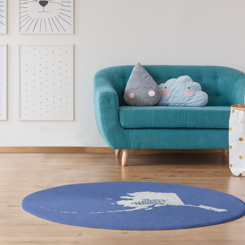 Tapis en polyester à ancrage doux home, Rond 5 pi