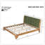 Cadre de lit en bois de pin de qualité supérieure avec tête de lit, design moderne Mid-Century pour un sommeil élégant et confortable-727544557-727544546