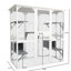 Sanctuaire pour animaux de taille moyenne, en bois blanc pour cage de chat attrayante, maison en bois massif
