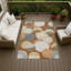 Tapis géométrique intérieur / extérieur lavable à la machine Chantille ACN2977-355128213-355128214