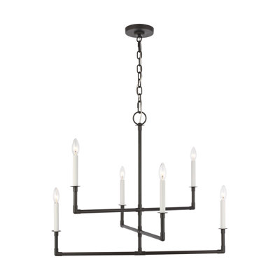 Jachin 6 - Light Dimmable Modern Linear Chandelier