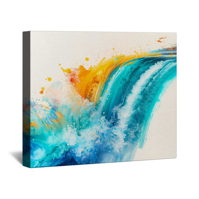 Vibrant Watercolor Splash Canvas Gallery Wrap in Many Sizes