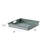 Benzara Square Galvanized Metal Tray With Handle, Gray