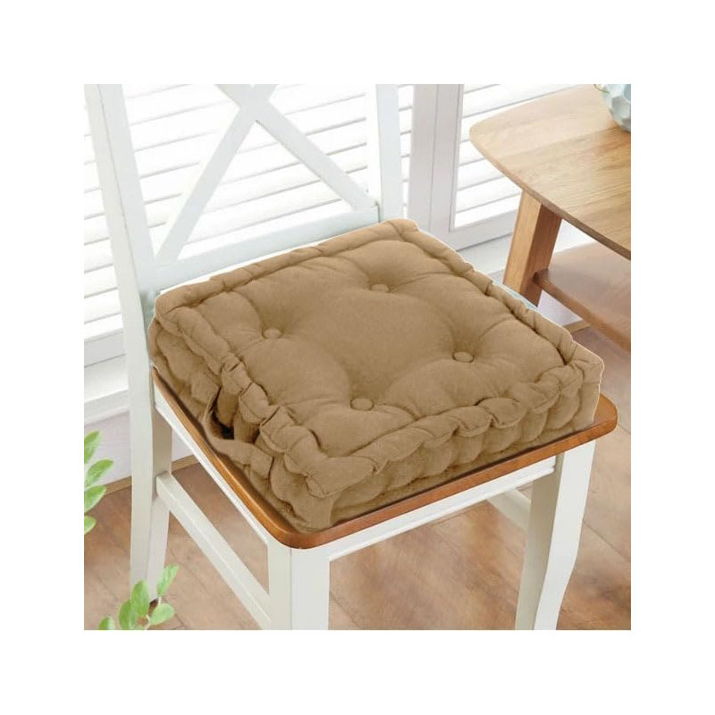 Samyo 45x45+10cm Box Cushion Seat Cushion, Beige