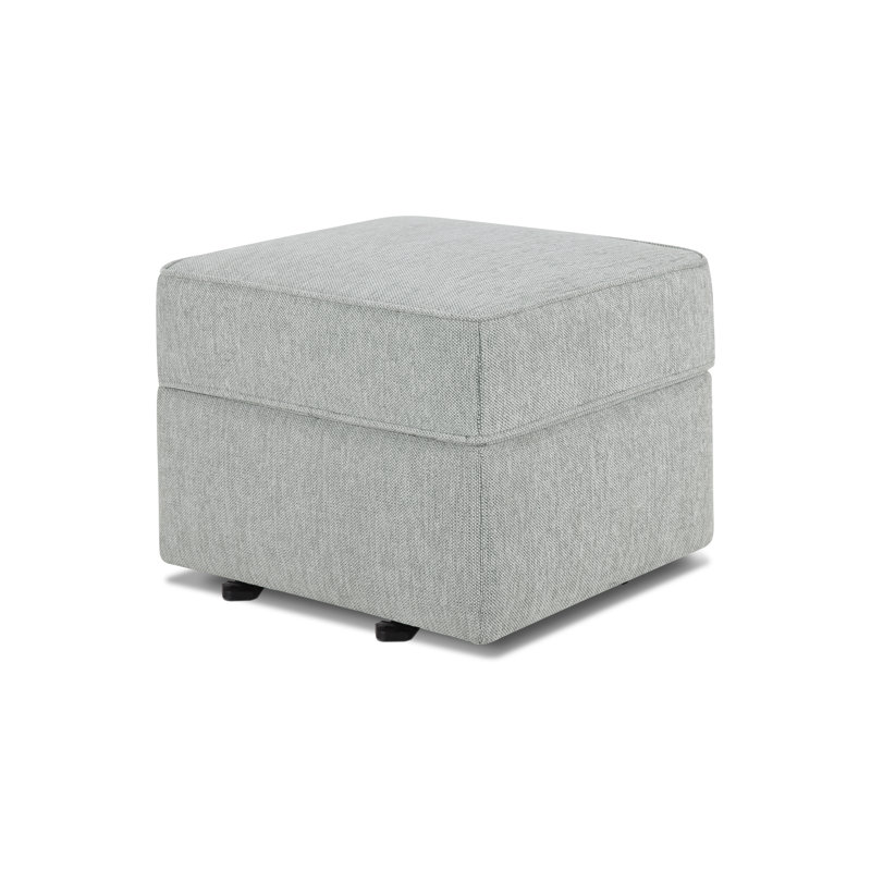 Willa / Alden Gliding Ottoman , Light Gray Weave