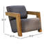 Fauteuil en teck et osier réticulé