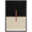 Motif géométrique art déco rouge et noir, formes abstraites, minimalisme, décoration murale nordique contemporaine sur toile-97558667-97558673