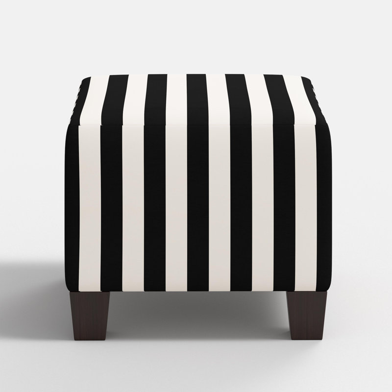 Pouf Wright, Auvent rayé noir et blanc