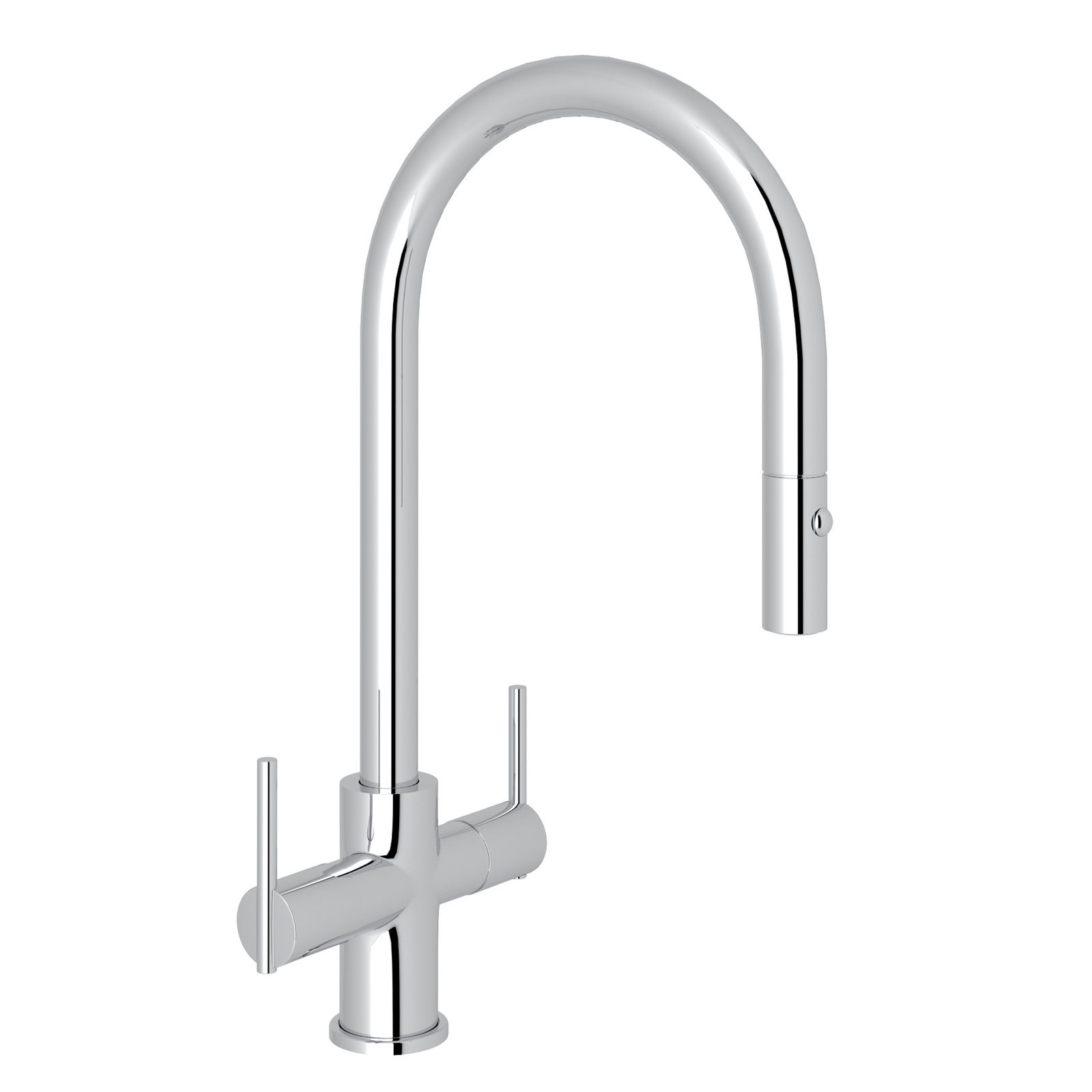 Jordon Two Handle Pull-Down Kitchen Faucet, Polished Chrome